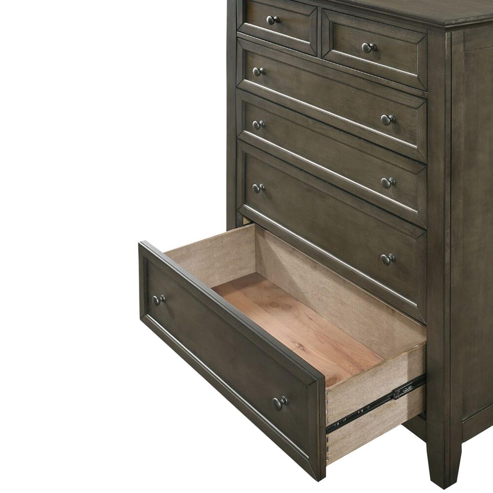 Hawthorne Furniture San Mateo 5 Drawer Chest in Gray, , large
