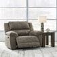 Ashley Laresview Manual Zero Wall Wide Seat Recliner in Fossil, , large