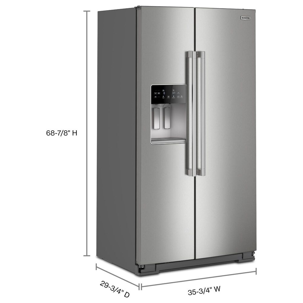 Maytag 20.8 Cu. Ft. Side-by-Side Refrigerator in Stainless Steel, , large