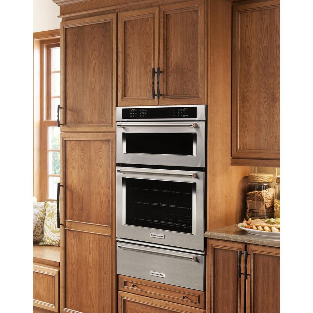 KitchenAid 27" Combination Wall Oven in Stainless Nebraska Furniture Mart
