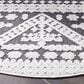 Safavieh Cabana CBN658A 6"7" Round Ivory and Grey Indoor/Outdoor Area Performance Rug, , large
