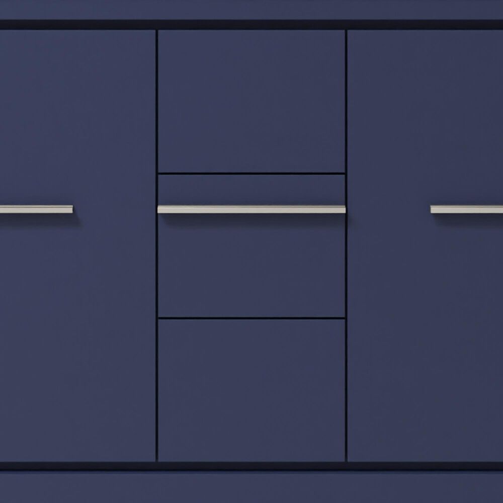 Lexora Home Lafarre 60" Double Bathroom Vanity in Navy Blue with 2 cm White Quartz Top and Rectangular Sinks, , large