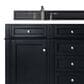 James Martin Vanities Brittany 60" Double Bathroom Vanity in Black Onyx with 3 cm White Zeus Quartz Top and Rectangular Sinks, , large