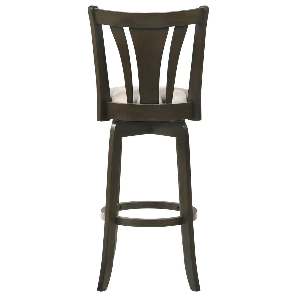 Armen Living Elle Swivel Barstool in Dark Roast, , large