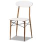 Baxton Studio Wayne 5-Piece Dining Set in White, , large