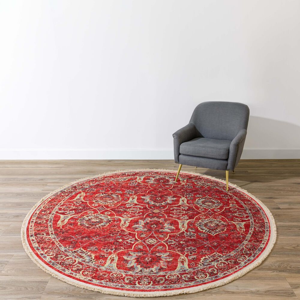 Dalyn Rug Company Marbella 8&#39; Round Poppy Area Rug, , large