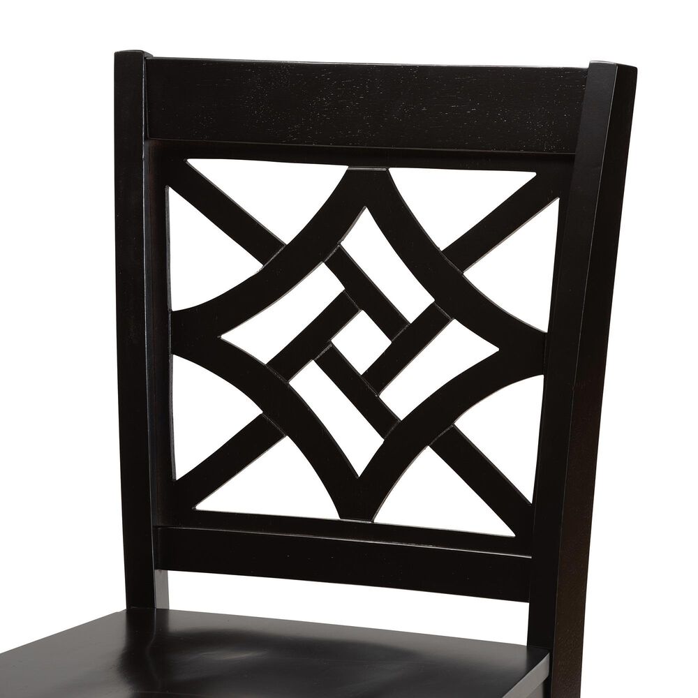 Baxton Studio Nicolette Counter Stool in Dark Brown (Set of 2), , large