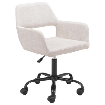 Zuo Modern Athair Office Chair in Beige and Black, , large