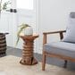 Maple and Jade Handmade Live Edge Accent End Table in Brown, , large