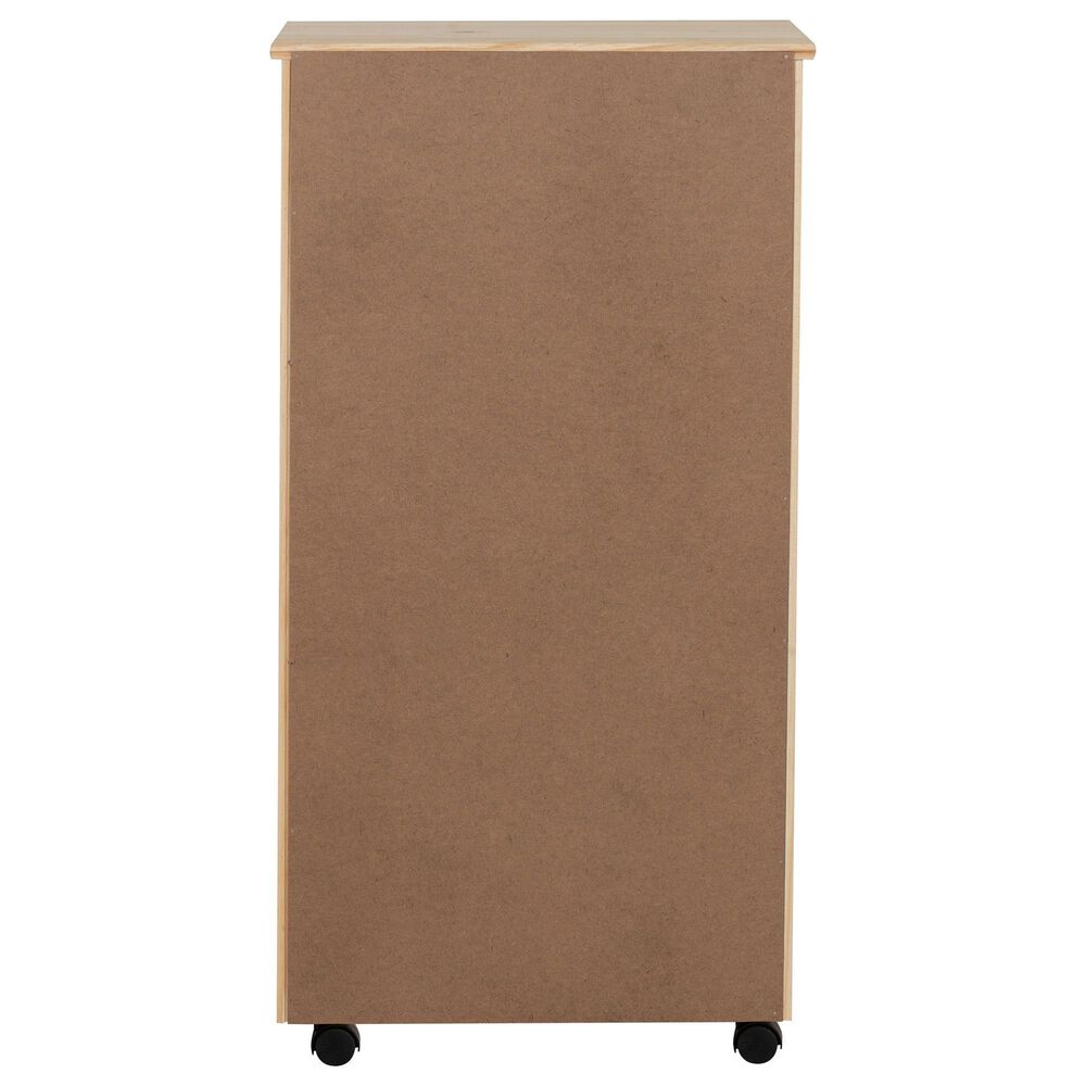 Linon Home Decor Cary 8-Drawer Rolling Cart in Unfinished, , large