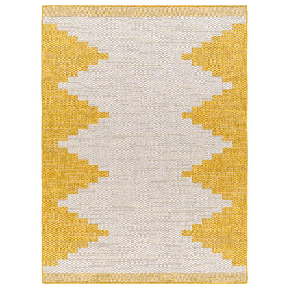 Surya Eagean EAG-2437 Mustard and Ivory 2" x 2"11" Indoor/Outdoor Area Rug, , large