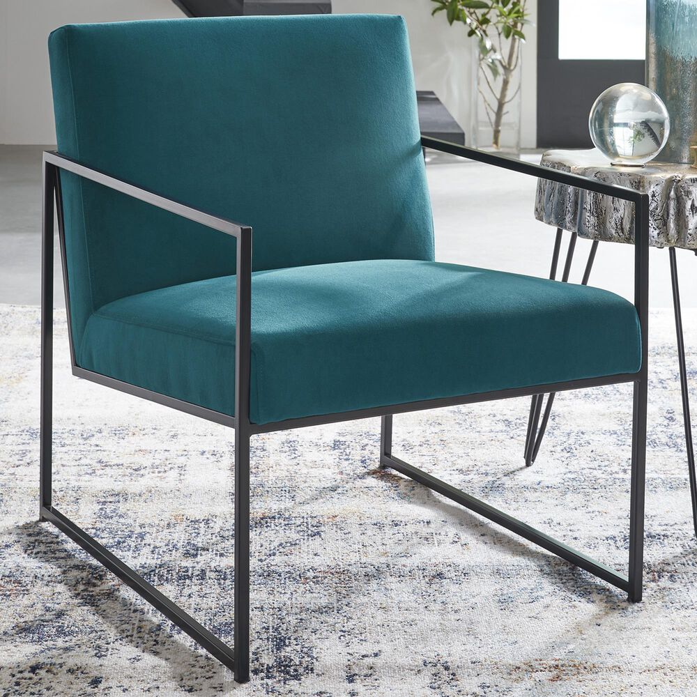 Signature Design by Ashley Aniak Accent Chair in Rainforest Velvet, , large