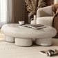 Furniture of America Rene Low Profile Glossy Coffee Table in Cream, , large