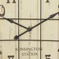 Maple and Jade 39" Wall Clock in Distressed Black and Taupe, , large