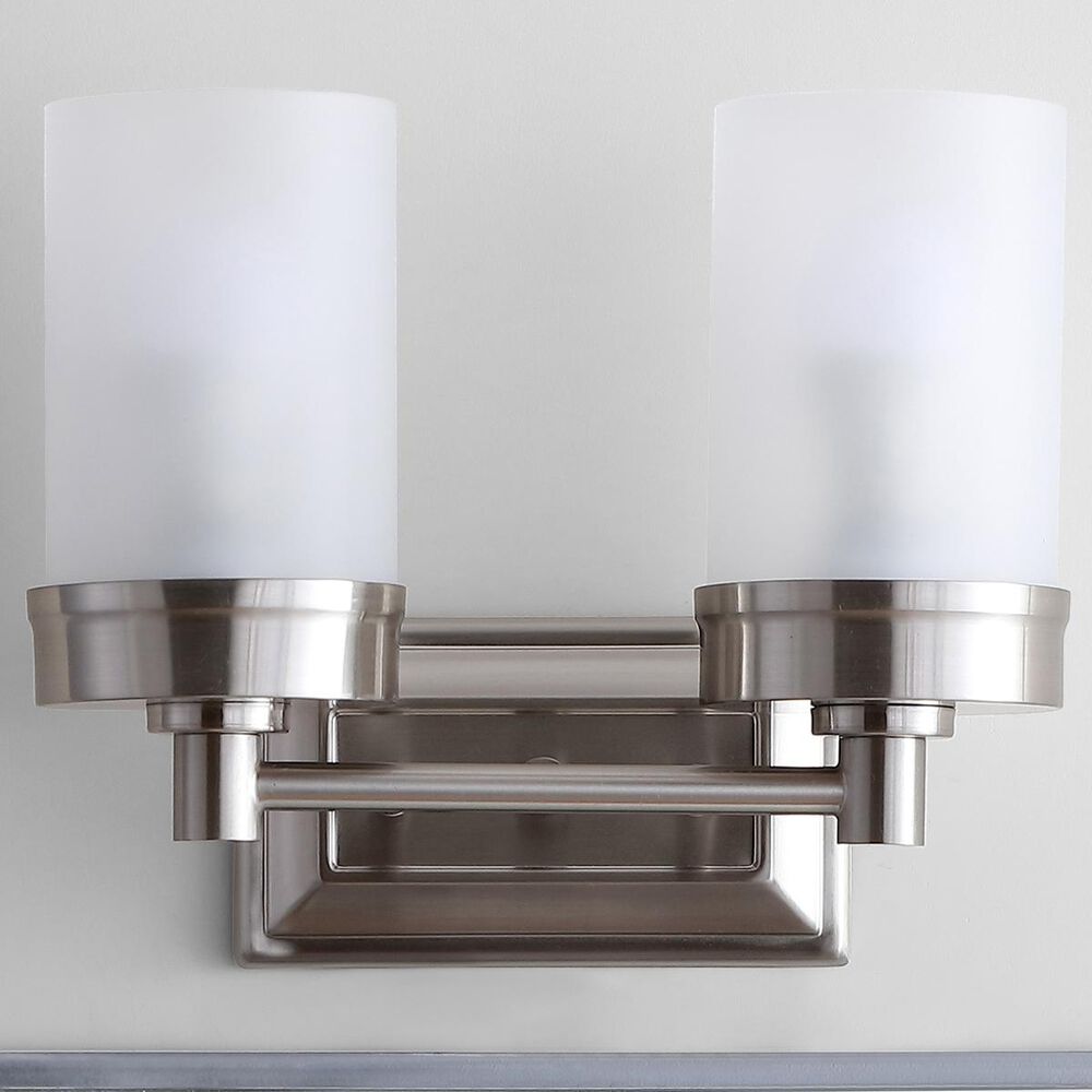 Safavieh Kylan 2-Light Bathroom Sconce in Nickel, , large