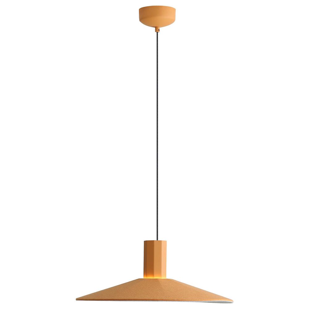 Golden Lighting Faroe 20" 1-Light LED Pendant in Earth Yellow and Grey, , large