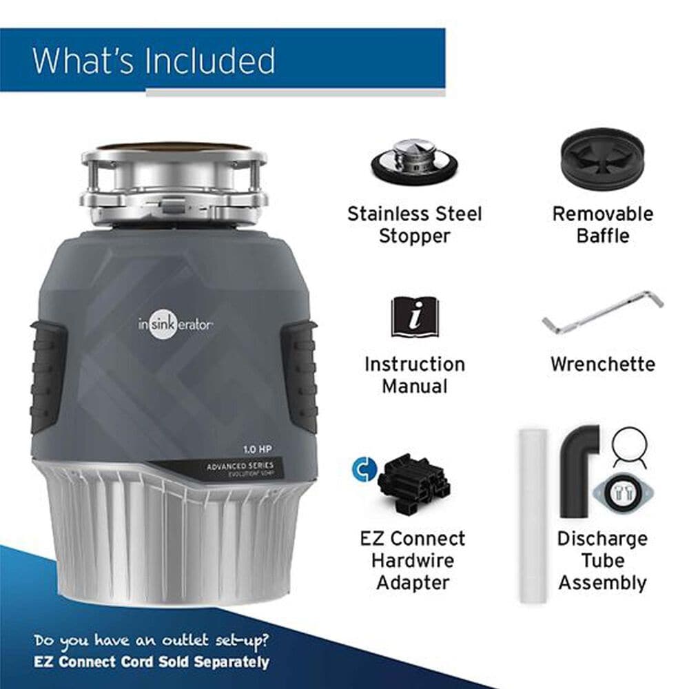 InSinkerator Evolution 1 HP Garbage Disposal in Gray, , large