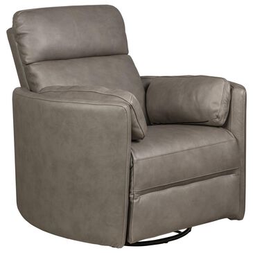 Simeon Collection Radius Manual Swivel Glider Recliner in Nickel Grey, , large