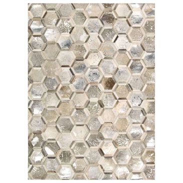 Nourison Amini City Chic MA100 8" x 10" Silver Area Rug, , large