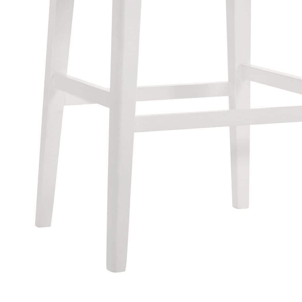 Armen Living Jane Bar Height Stool in White, , large