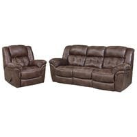 Leather Sofa and Recliner Pair