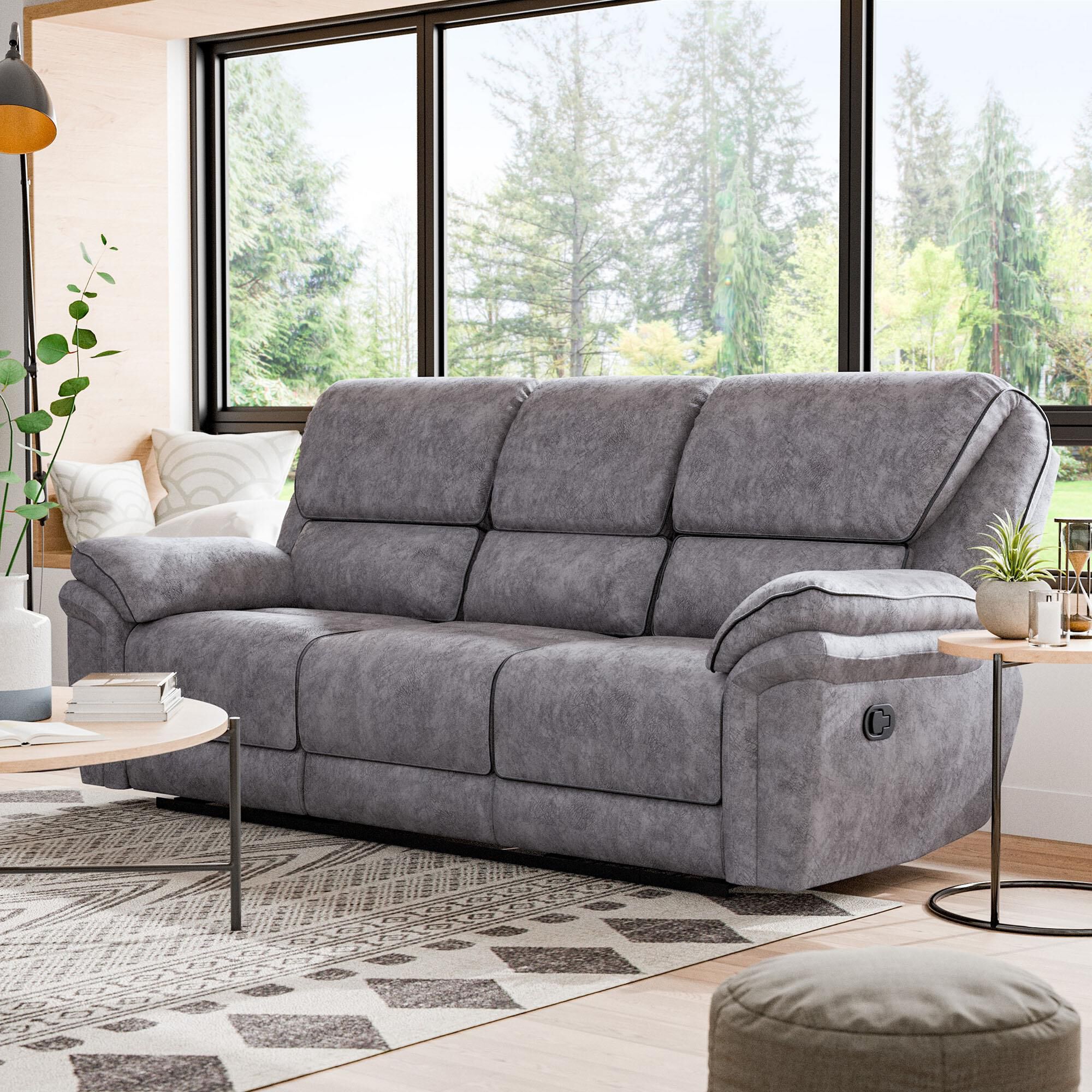 グレースウルティムオレオリラックス 3本セット Furniture of America Byron 3-Piece Manual Reclining Living Room