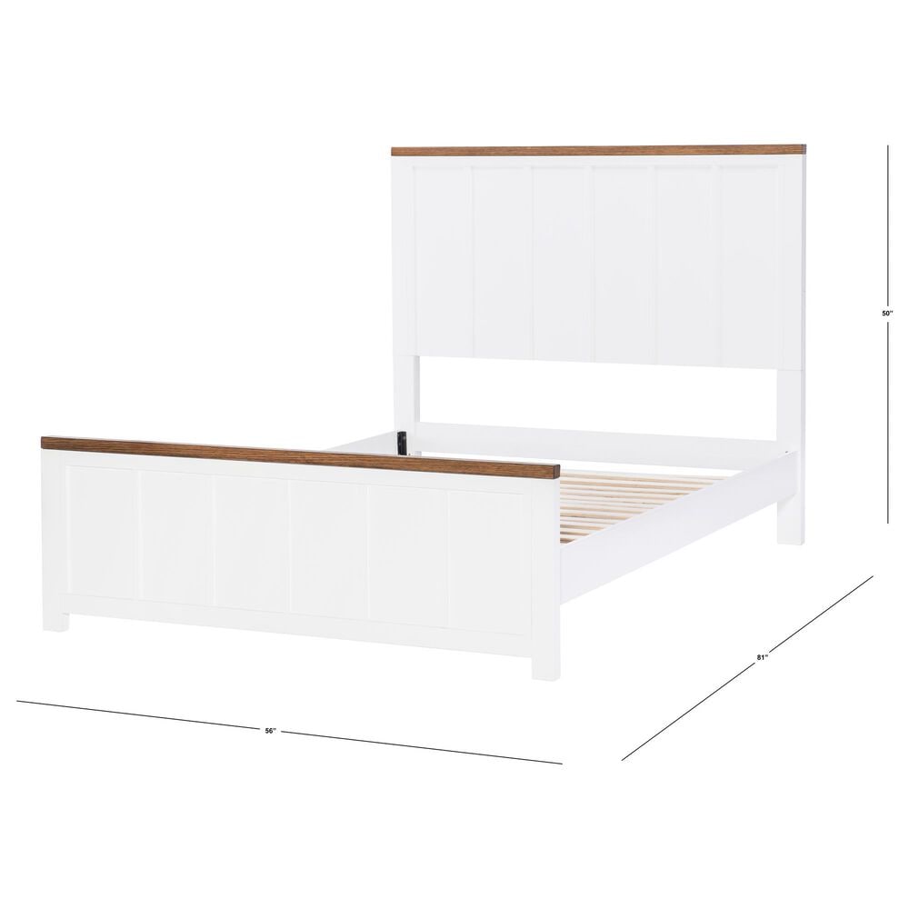 Legacy Classic Dutton Full Platform Bed in Natural White and Toasted Coconut, , large
