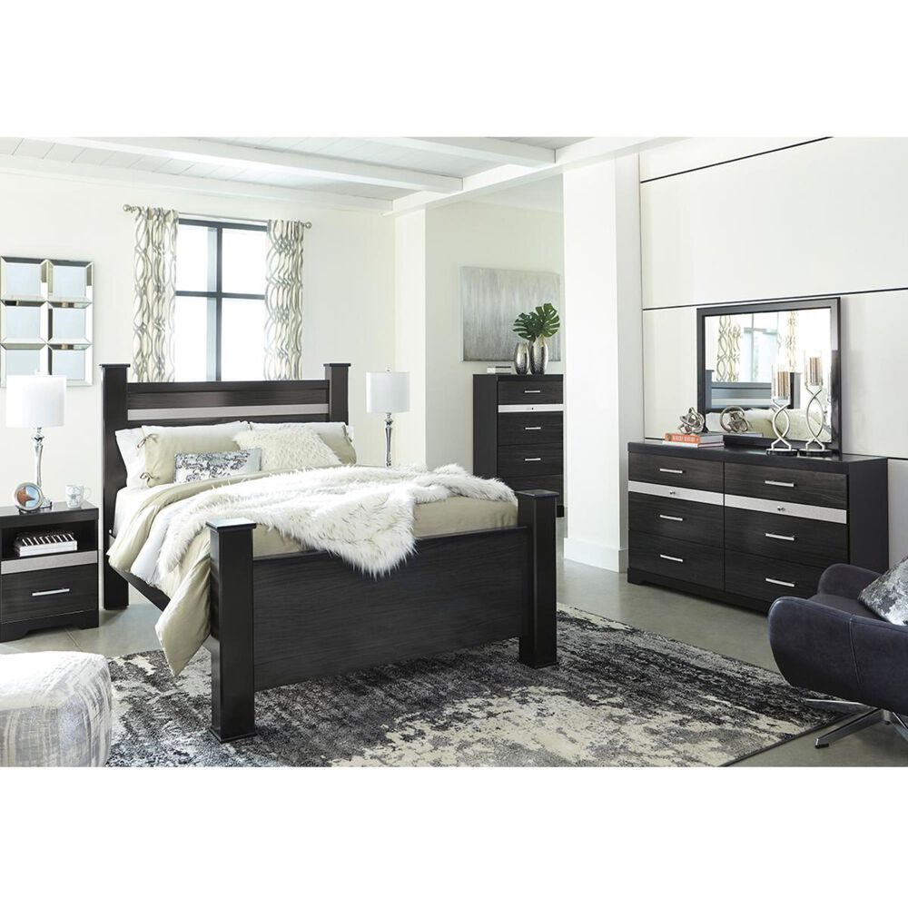 Signature Design by Ashley Starberry 5 Drawer Standard Chest in Black, , large