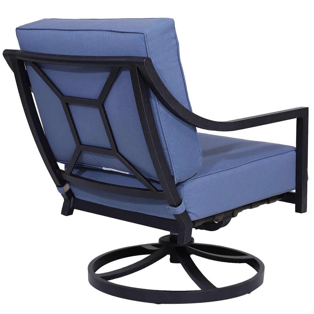 Gathercraft Charlotte Club Swivel Rocker w/ Cushion in Splendor Denim, , large