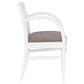 Linon Home Decor Samantha Woven Arm Chair in White, , large