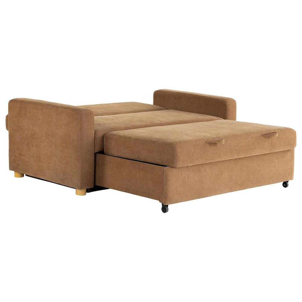 Lifestyle Solutions Tyler Convertible Sleeper Sofa in Rust, , large