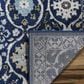 Safavieh Evoke EVK210A 4" x 6" Royal Blue and Ivory Area Rug, , large