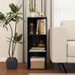 HOMLUX 3-Tier Bookcase with Decorative Open Shelves in Blackwood, , large