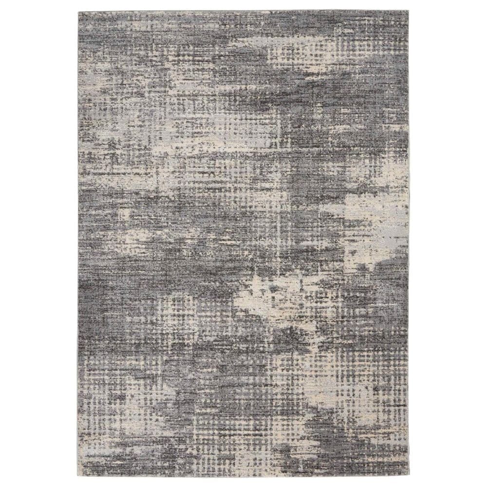 Nourison Rush CK953 5"3" x 7"3" Grey and Beige Area Rug, , large