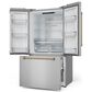 THOR KITCHEN Gordon Ramsay 20.3 Cu. Ft. Counter Depth French Door Refrigerator with Bronze Handle Kit in Stainless Steel, , large