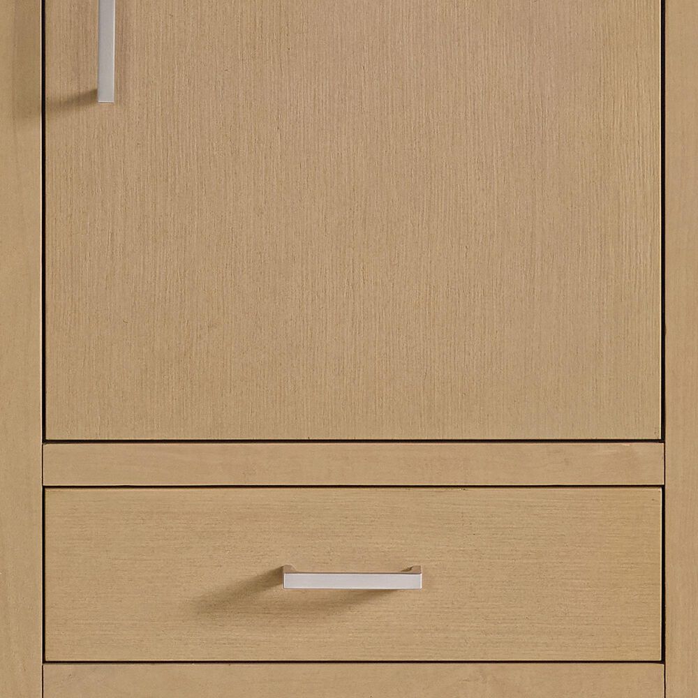 37B Alanya 24" Single Bathroom Vanity in Warm Oak with White Composite Stone Top, , large