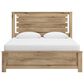 Ashley Brozmont King Panel Bed with Dresser and Nightstand in Natural Brown, , large