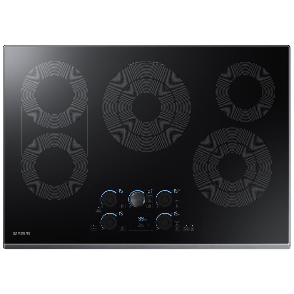 Samsung 30" Electric Cooktop with Sync Burners in Black Stainless Steel, , large