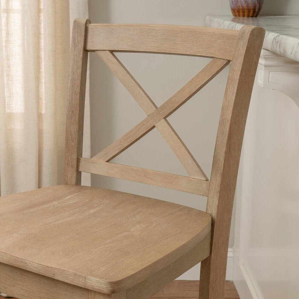 Linon Home Decor Torino X-Back Bar Stool in Grey Wash, , large