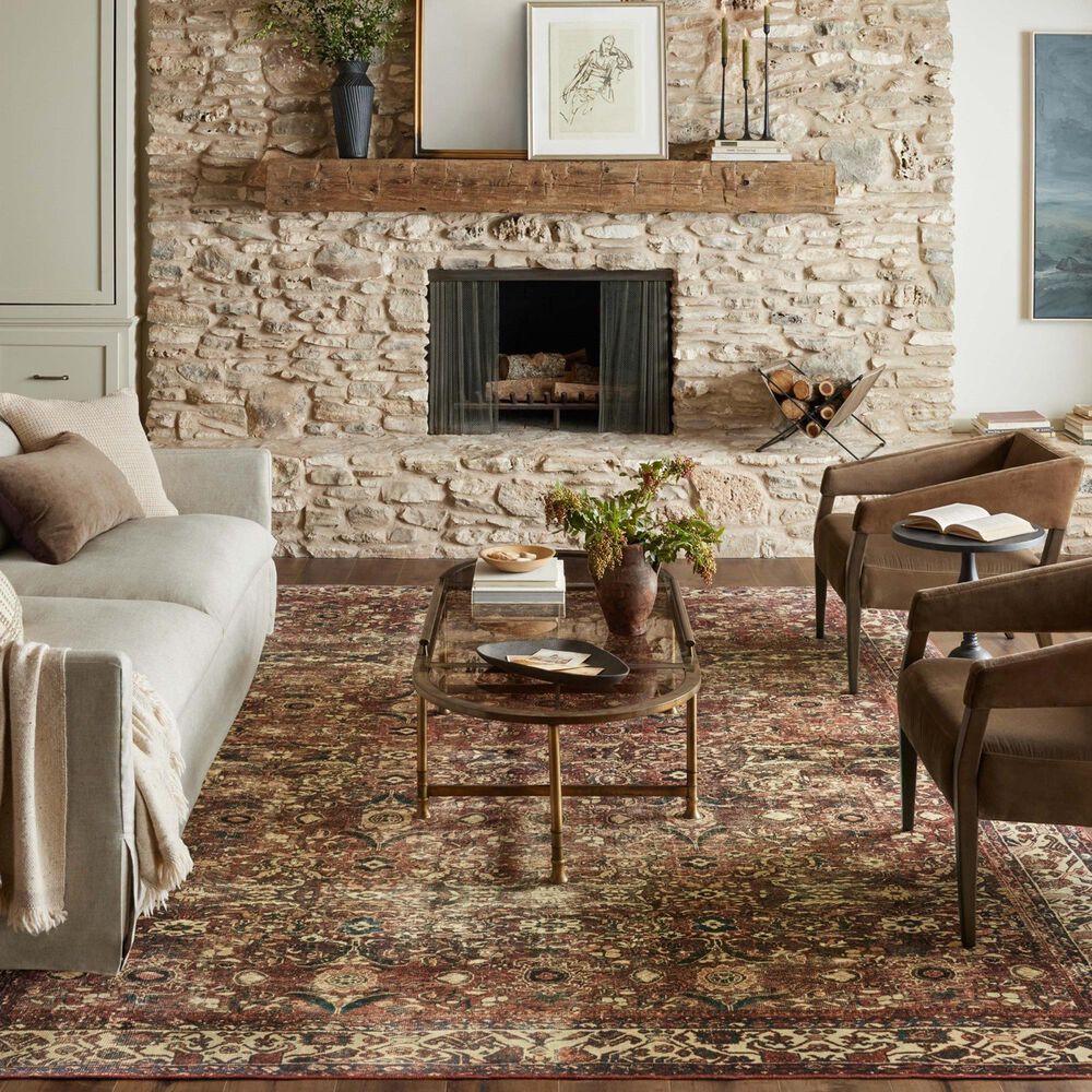 Magnolia Home Banks 5&#39; x 7&#39;6&quot; Brick and Ivory Area Rug, , large