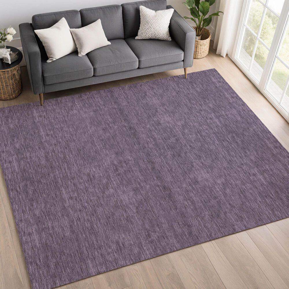 Dalyn Rug Company Soft Essentials Solid Plum 3' x 5' Area Rug, , large