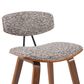 Armen Living Fox Counter Height Stool with Speckled Brown Upholstery in Walnut, , large
