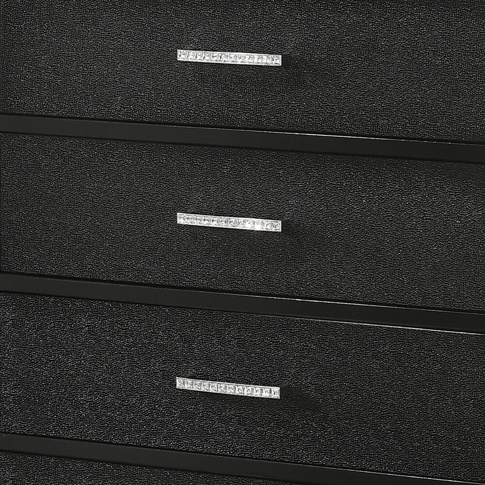 Crown Mark Amalia 5-Drawer Chest in Black, , large
