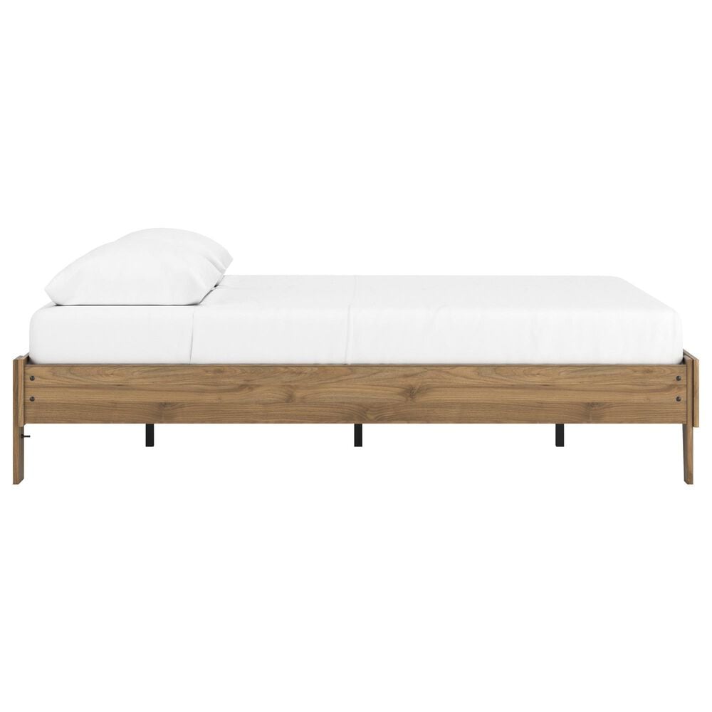 Ashley Deanlow Queen Platform Bed in Honey Brown, , large