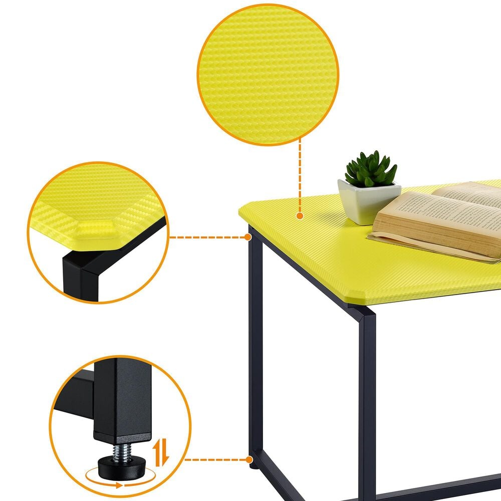 HOMLUX 3-Piece Occasional Table Set in Yellow, , large