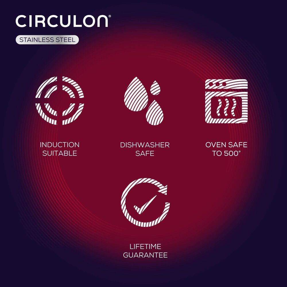 Circulon 8&quot; and 10.25&quot; Nonstick Frying Pan Set in Stainless Steel, , large