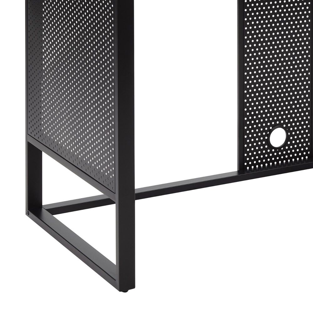 Valor Living Ace Computer Desk with Hutch in Grey Taupe and Matte Black, , large