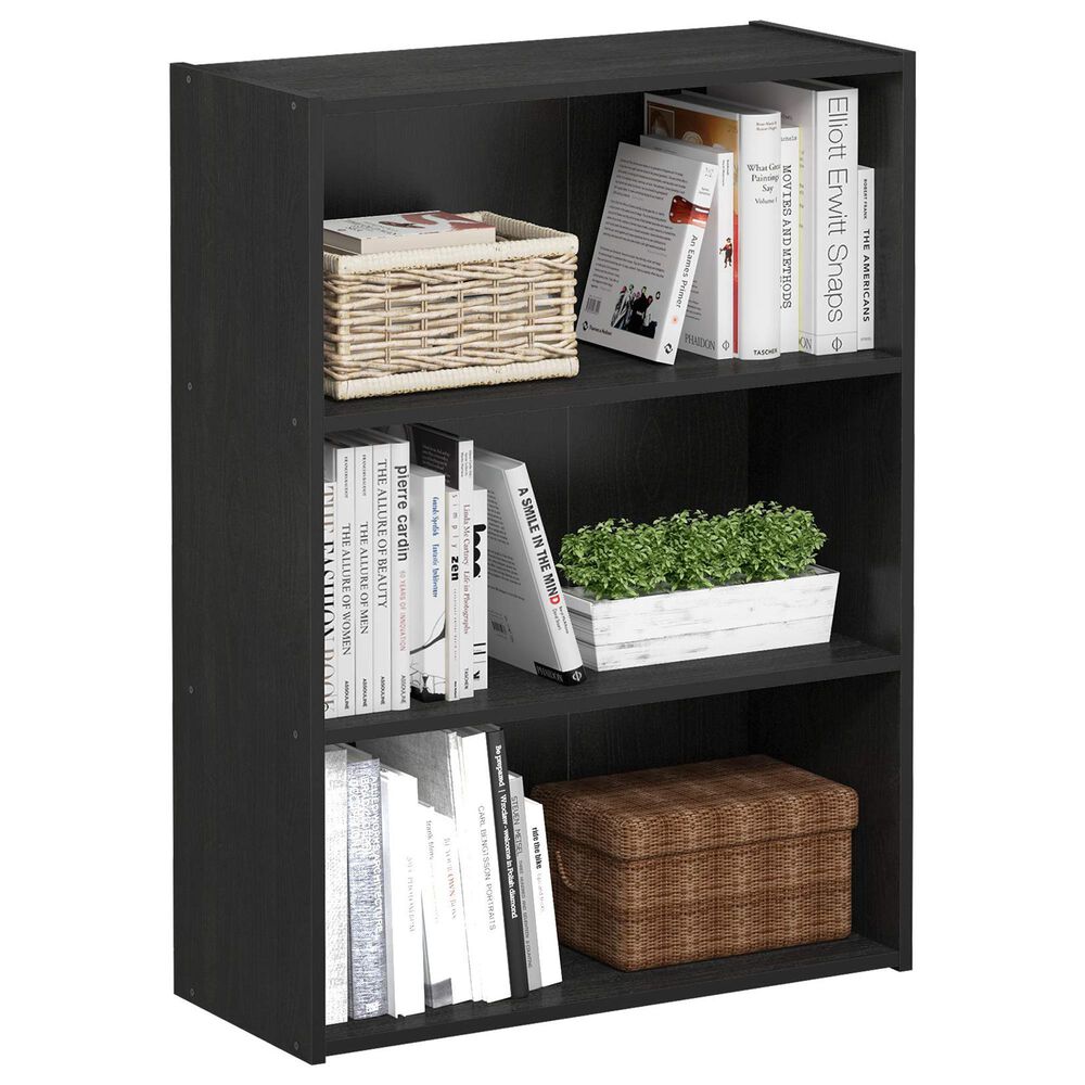 HOMLUX 3-Tier Open Shelf Bookcase in Americano, , large