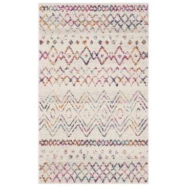 Safavieh Madison MAD798A 3" x 5" Ivory and Fuchsia Area Rug, , large