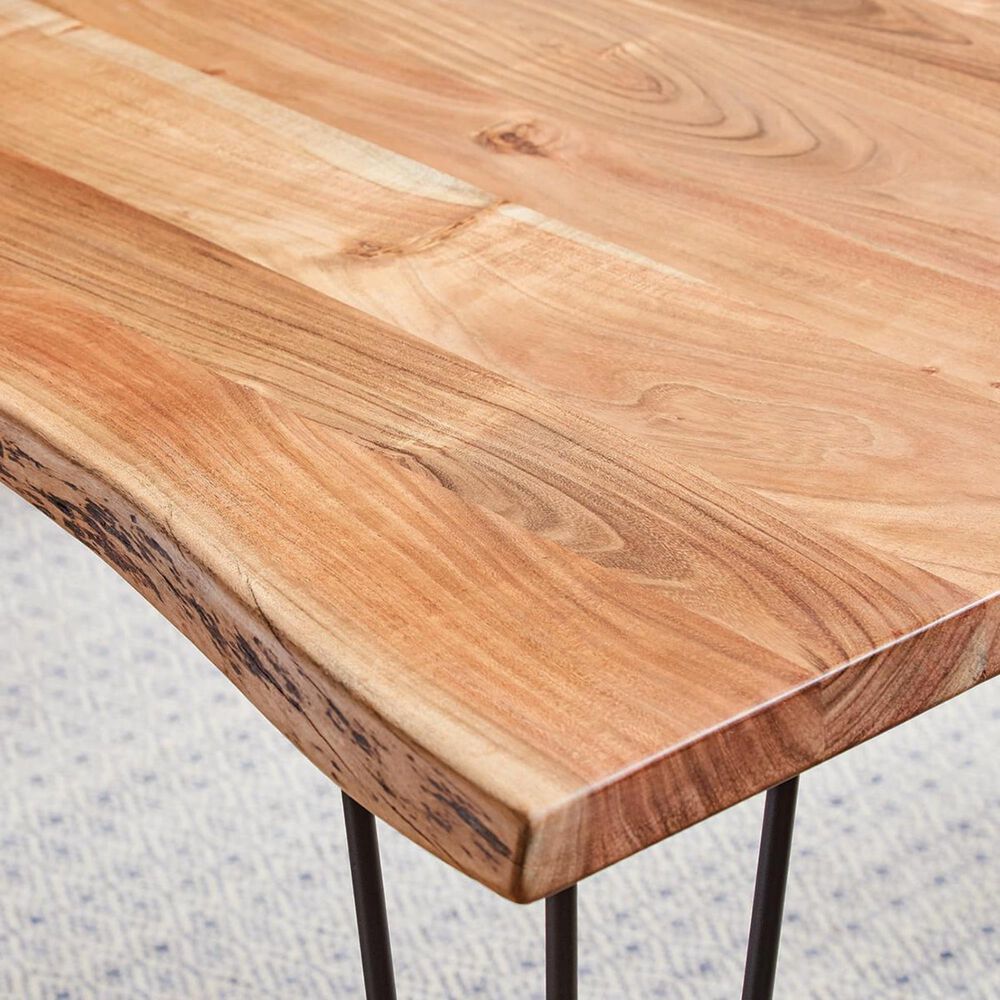 Pacific Landing Sherman Dining Table in Natural Acacia and Gunmetal - Table Only, , large